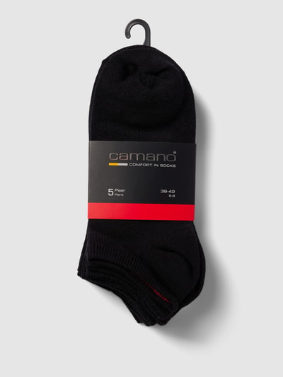 camano Sneakersocken mit Rippenbündchen im 5er-Pack Black 3