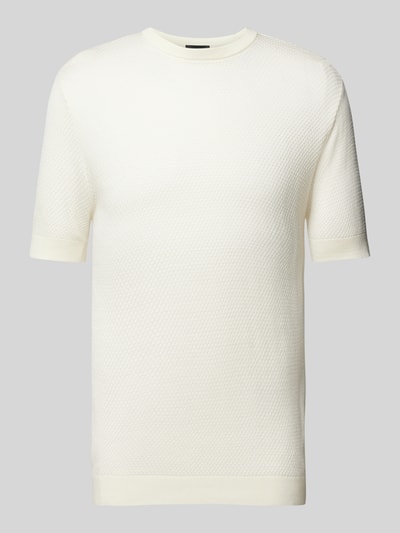 Emporio Armani T-Shirt mit Strukturmuster Sand 2