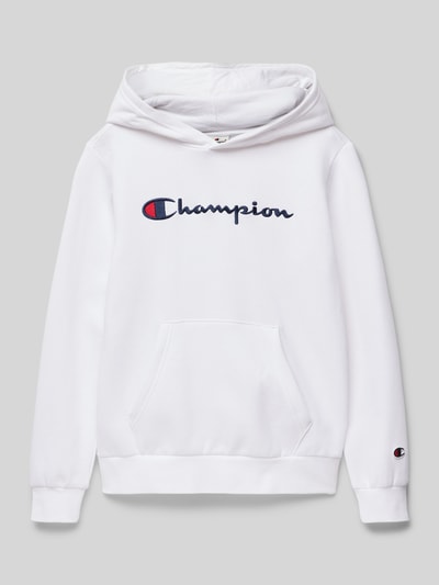 CHAMPION Bluza z kapturem z wyhaftowanym logo Biały 1