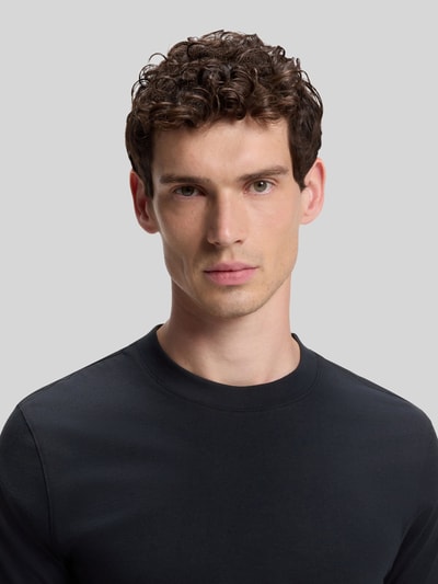 BOSS Regular fit t-shirt van puur katoen model 'Thompson 02' Marineblauw - 3