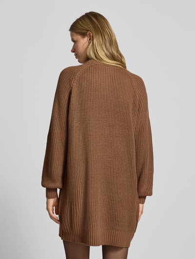 Noisy May Sukienka mini z prążkowanymi wykończeniami model ‘TIMMY’ Orzechowy 5