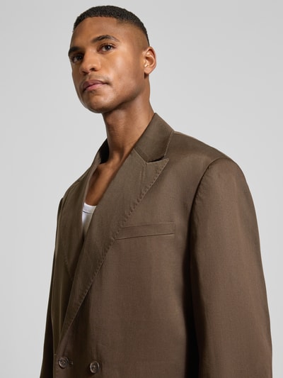 Selected Homme Regular Fit Anzugsakko aus reinem Lyocell Dunkelbraun 3