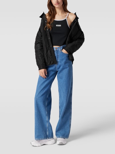 Levi's® Crop Top mit Label-Print Modell 'Mazzy' Black 1