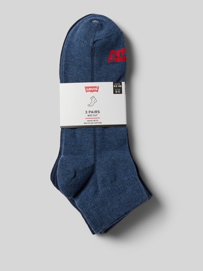 Levi's® Socken mit Label-Detail Modell 'MID CUT BATWING LOGO' im 3er-Pack Jeansblau 3