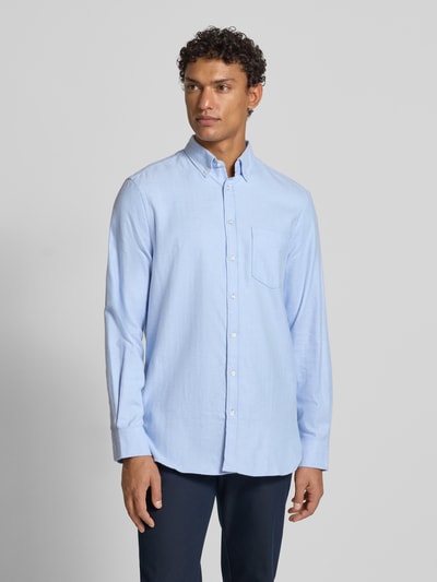 Christian Berg Men Regular Fit Freizeithemd mit Brusttasche Bleu 4