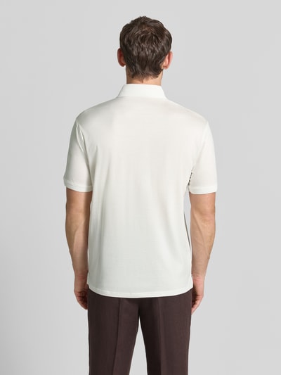Emporio Armani Slim Fit Poloshirt mit Logo-Stitching Offwhite 5