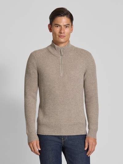 FTC-Cashmere Kasjmier pullover met schipperskraag Beige - 4