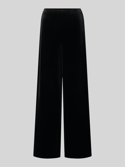 Produktfoto, Wide Fit Stoffhose aus Samt Modell 'Possible' von Apricot, elastischer Material-Mix, schwarze Farbe, glatte Textur.