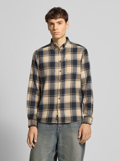 Blend Regular fit vrijetijdsoverhemd met button-downkraag, model 'DAG’ Donkerblauw - 4