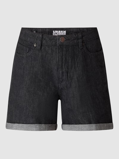 URBAN CLASSICS Szorty jeansowe o kroju regular fit z bawełny  Czarny 2