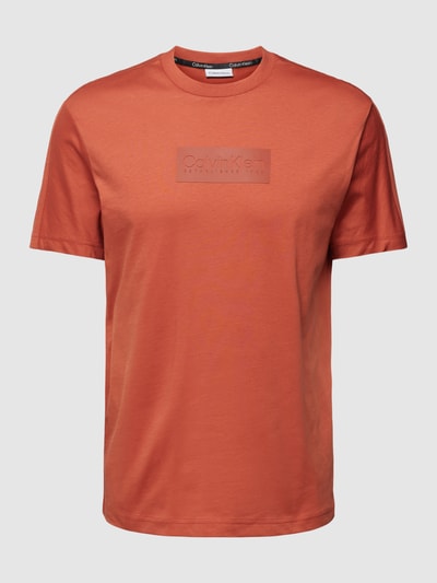 CK Calvin Klein T-shirt met labeldetail Terracotta - 2