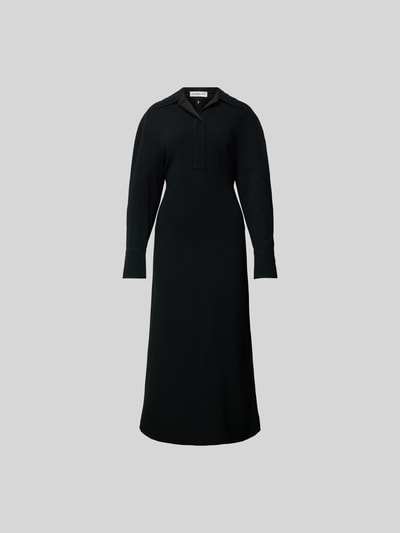 Victoria Beckham Midikleid mit Resortkragen Black 2