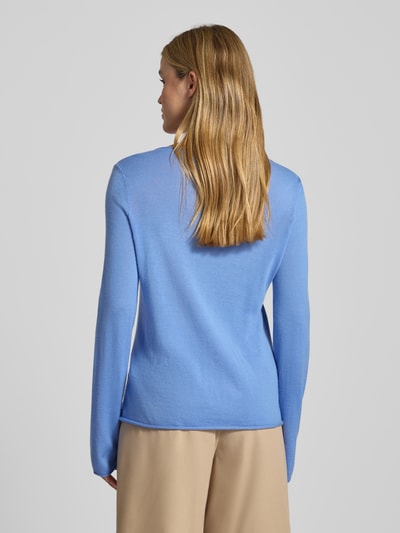 Marc O'Polo Regular fit gebreide pullover van merinowol Lichtblauw - 5