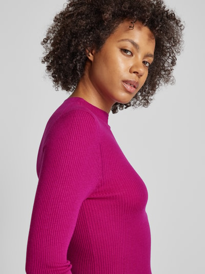 Marc Cain Gebreide pullover met ronde hals Fuchsia - 3