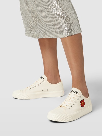 Kenzo Sneaker mit Label-Stitching Ecru 1