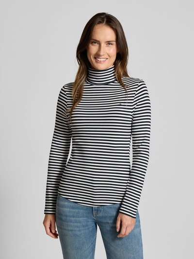 Tommy Hilfiger  Slim fit shirt met lange mouwen van viscosemix Marineblauw - 4