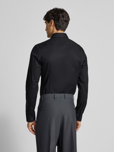 Jake*s Super Slim Fit Businesshemd aus Popeline Black 5