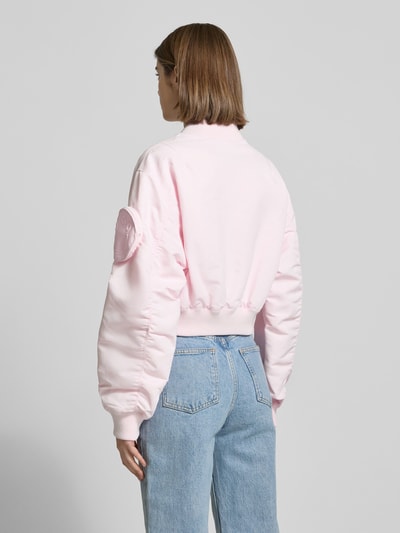 Hugo Blue Cropped Bomberjacke mit Reißverschluss Modell 'Foraia' Rosa 5