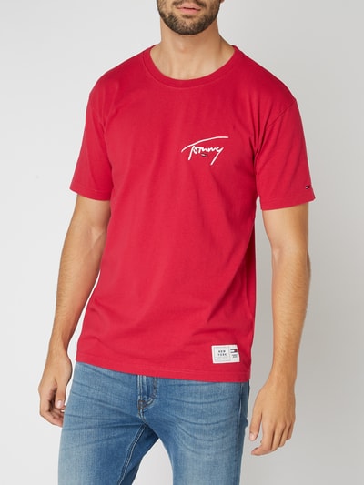 Tommy Jeans T-shirt z nadrukiem z logo Mocnoróżowy 3