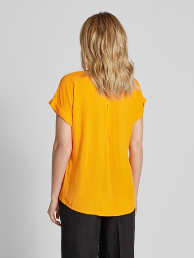 Montego Viscose blouse met korte kapmouwen Oranje - 5