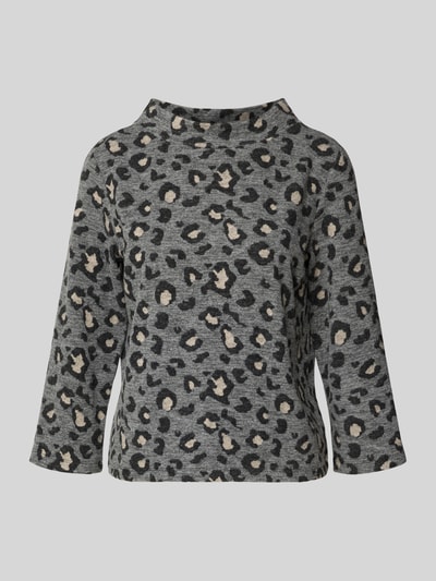 More & More Sweatshirt mit Stehkragen und 3/4-Arm Anthrazit 2