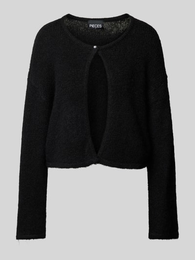 Pieces Offener Cardigan mit 1-Knopf-Verschluss Modell 'UNO' Black 2