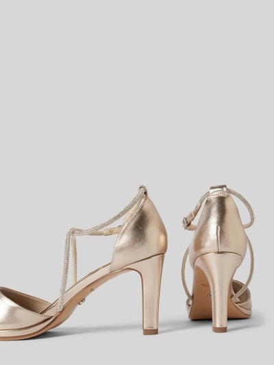 Tamaris Pumps in metallic mit Strasssteinbesatz Gold 2