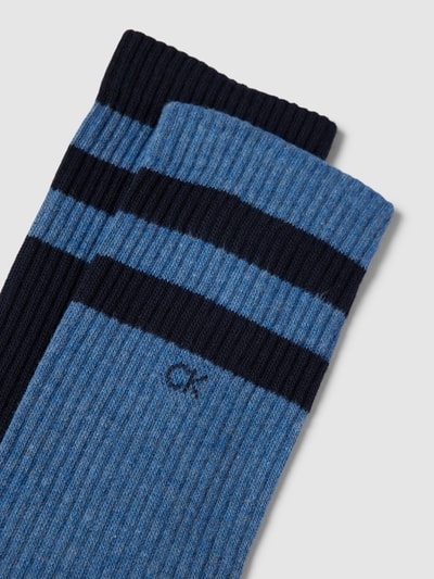 CK Calvin Klein Socken mit Label-Detail im 2er-Pack Blau Melange 2