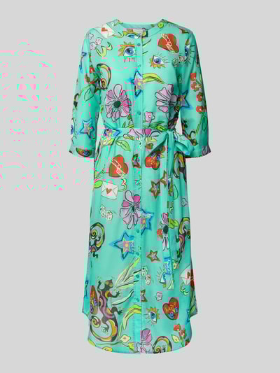 Milano Italy Midikleid mit Taillenband Mint 2
