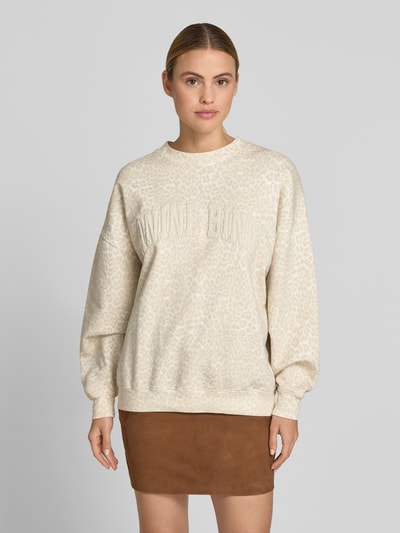 Anine Bing Oversized Sweatshirt mit Logo-Detail Offwhite 4