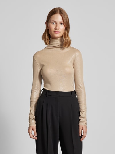 Luisa Cerano Longsleeve mit Turtleneck Camel Melange 4