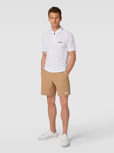 BOSS Green Shorts mit Label-Print Beige 1