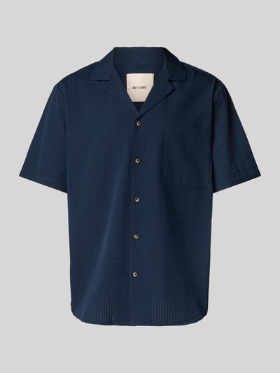 Only & Sons Freizeithemd mit Brusttasche Modell 'EYE' Marine 2