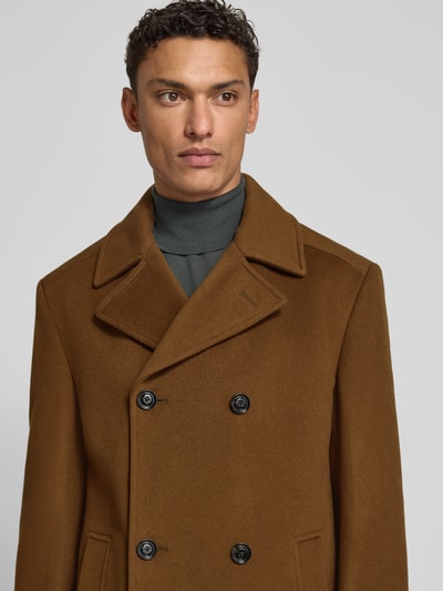 JOOP! Collection Regular Fit Mantel mit Reverskragen Modell 'BEALE' Cognac 3