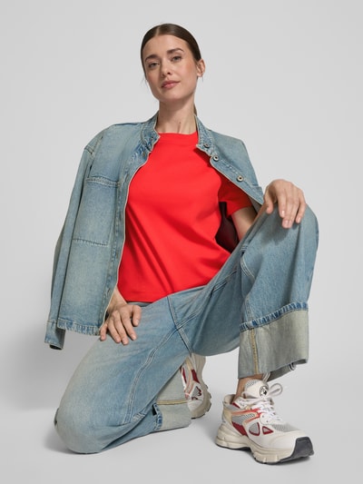 s.Oliver RED LABEL Regular Fit T-Shirt aus reiner Baumwolle Rot 3