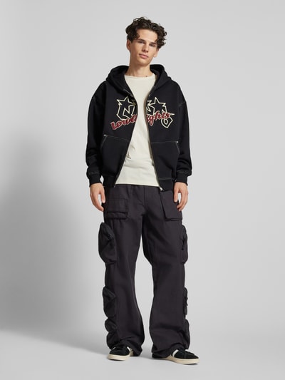 Low Lights Studios Sweatjacke mit Label-Print Black 1