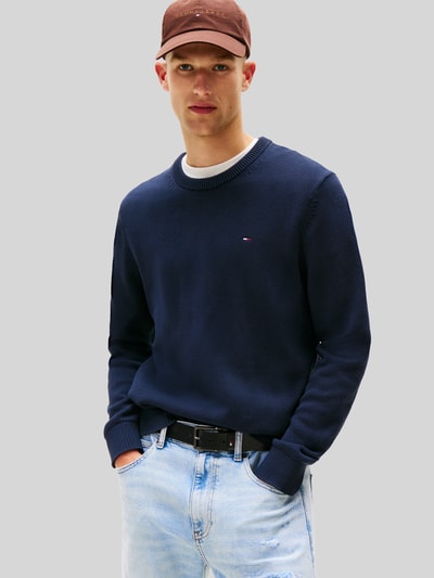 Tommy Jeans Regular Fit Pullover aus reiner Baumwolle Dunkelblau 4