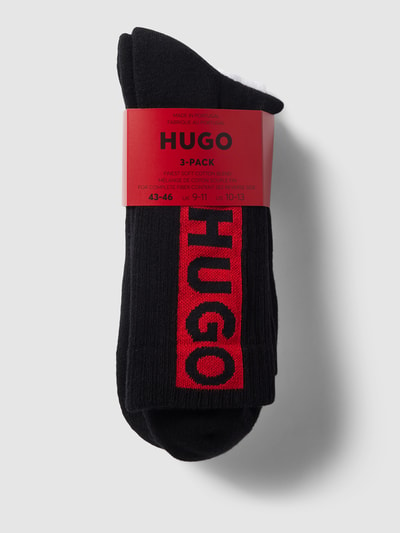 HUGO Socken mit Label-Stitching im 3er-Pack Weiss 3