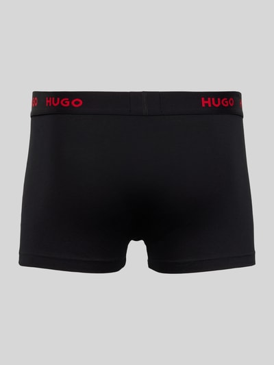 HUGO Boxershort met elastische band met logo in een set van 3 stuks Zwart - 3