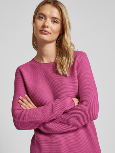 Tom Tailor Strickpullover mit Rundhalsausschnitt Pink 3