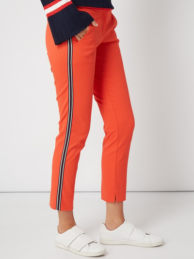 Tom Tailor Spodnie typu track pants w kant  Czerwony 6