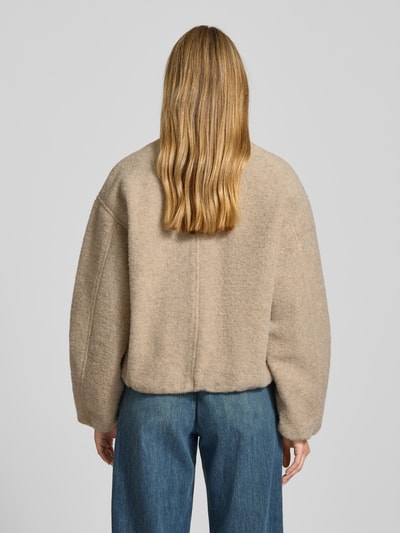 Jake*s Casual Bomberjack met opstaande kraag Beige gemêleerd - 5