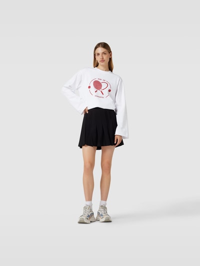 BAUM & PFERDGARTEN Oversized Longsleeve mit Label-Print Weiss 1