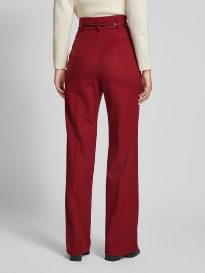 Max Mara Studio Bootcut fit stoffen broek van zuivere scheerwol, model 'ZAC' Bordeaux - 5