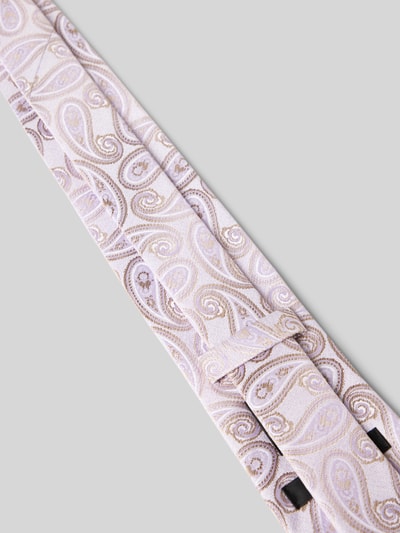 Produktfoto, Seidenkrawatte im Allover-Look (7,5 cm) von OLYMP, jasne kolory, wzór paisley, czysta jedwab, klasyczna forma, label-detail, handmade, szerokość w rozmiarze 1: 8 cm