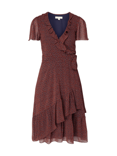 MICHAEL Michael Kors Wickelkleid aus Chiffon mit Millefleurs Marine 2