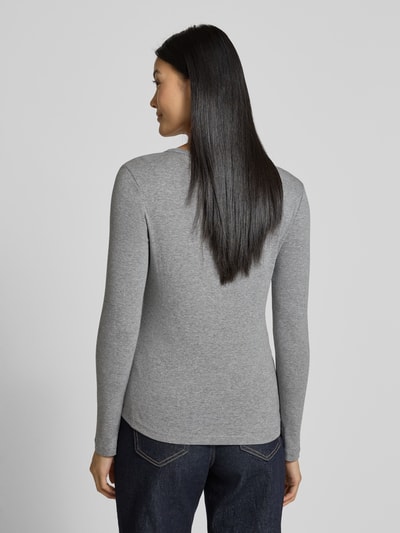 s.Oliver RED LABEL Shaped fit shirt met lange mouwen van een mix van katoen en viscose Lichtgrijs gemêleerd - 5