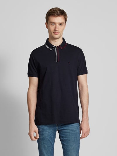 Tommy Hilfiger Regular Fit Poloshirt mit Logo-Stitching Marine 4