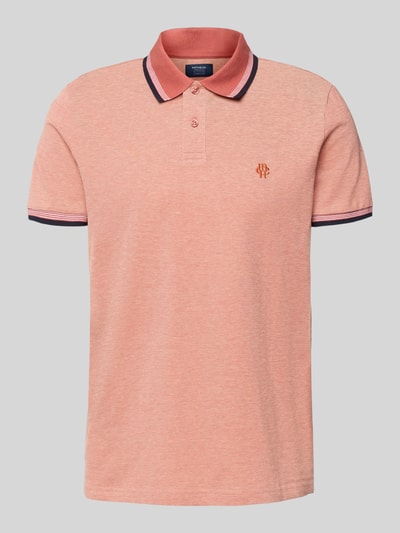MCNEAL Poloshirt met labelstitching Terracotta - 2