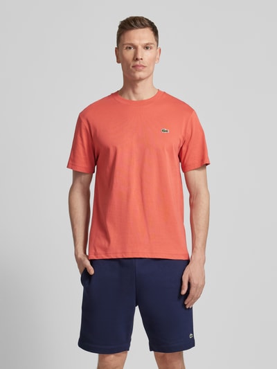 Lacoste T-shirt z okrągłym dekoltem model ‘BASIC’ Czerwony 4